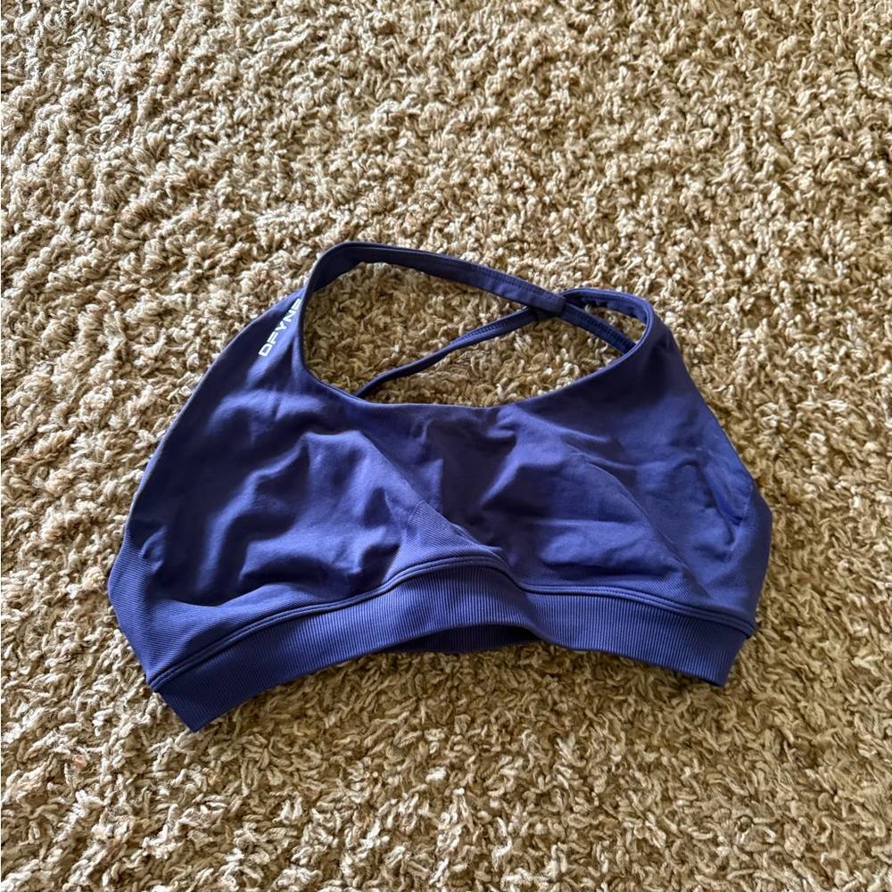 DFYNE Impact Asymmetrical Sports Bra - Dark Indigo